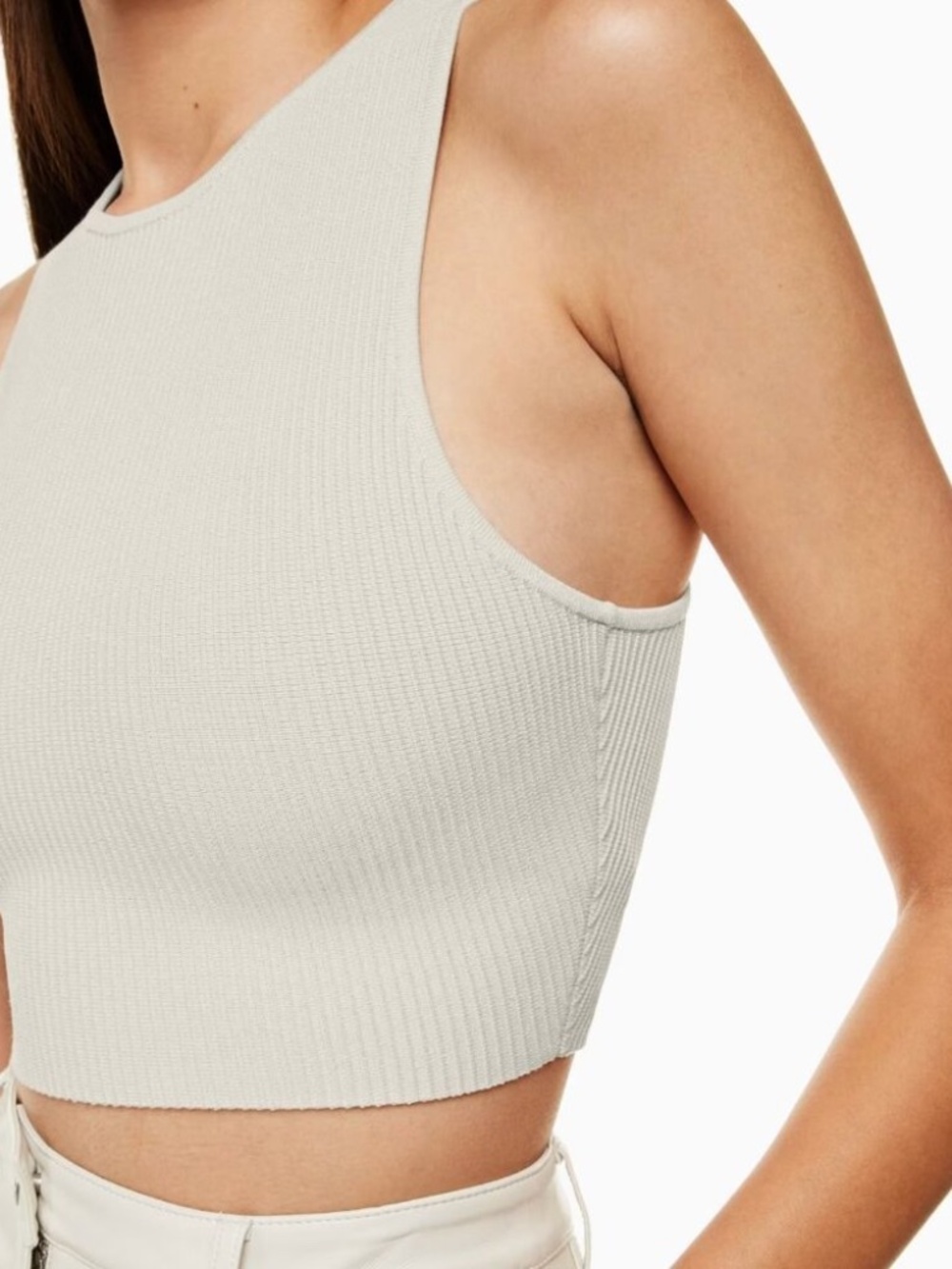 Aritzia Babatón Sculpt Knit Racer cropped tank size Medium - Picture 7 of 7